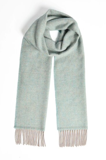 Foxford Lamswollen Sjaal Aqua Melange