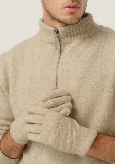 MerinoMink wollen handschoenen - Latte