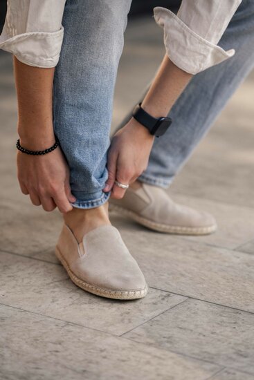 Shepherd Espadrille Jan Light Beige Su&eacute;de