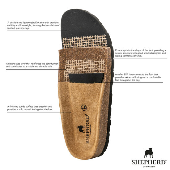 Shepherd sandaal Roma Taupe Su&egrave;de