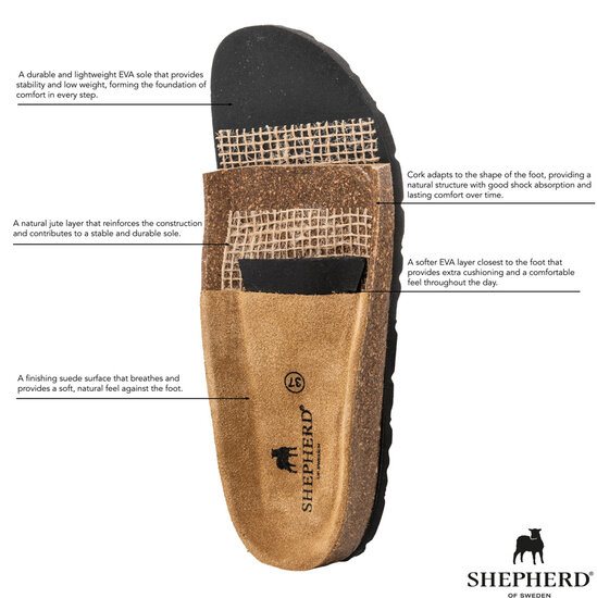 Shepherd sandaal Mikael Taupe Su&egrave;de