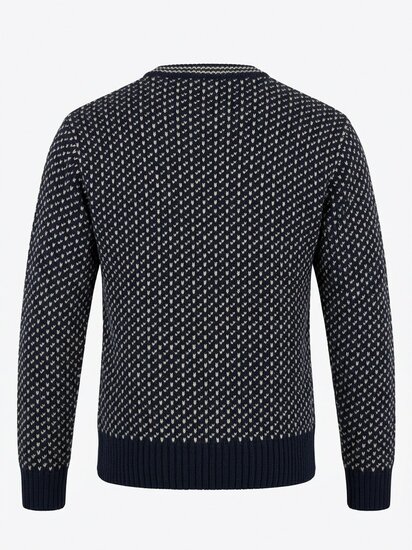 Wollen (Uniseks) trui Dover Navy Ecru