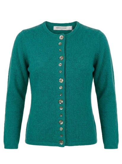 MerinoMink wollen vest Shell Cardigan - Glacier
