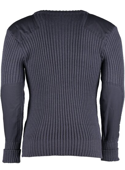 Wollen Leger Trui York V-Hals Navy
