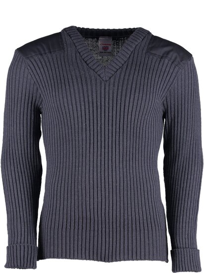 Wollen Leger Trui York V-Hals Navy