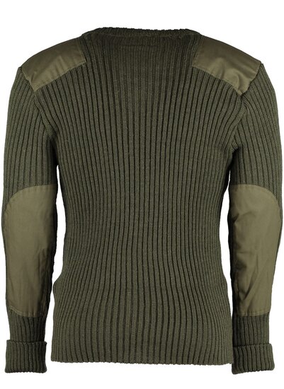 Wollen Leger Trui York V-Hals Olive