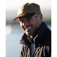 Walker en Hawkes Stallington Wax Baseball Cap Leren Klep Beige