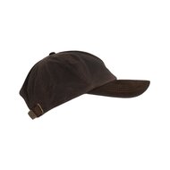 Walker en Hawkes Stallington Wax Baseball Cap Leren Klep Bruin