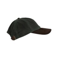 Walker en Hawkes Stallington Wax Baseball Cap Leren Klep Olive
