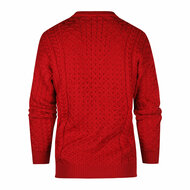 Aran Crafts (Unisex) Merinowollen Kabeltrui Kildare Cherry 