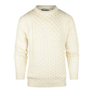 Aran Crafts (Unisex) Merinowollen Kabeltrui Kildare Natural