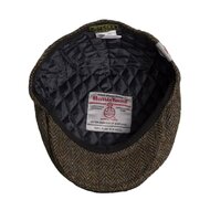 Walker en Hawkes Harris Tweed Oakmoor Flat Cap Charcoal