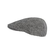 Walker en Hawkes Harris Tweed Oakmoor Flat Cap Steel Grey