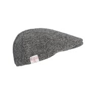 Walker en Hawkes Harris Tweed Oakmoor Flat Cap Steel Grey