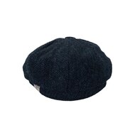 Walker en Hawkes Harris Tweed 8-Panel Thomas Baker Boy Cap Midnight Blue