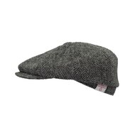Walker en Hawkes Harris Tweed 8-Panel Thomas Baker Boy Cap Steel Grey