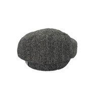 Walker en Hawkes Harris Tweed 8-Panel Thomas Baker Boy Cap Steel Grey