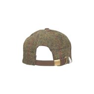 Walker en Hawkes Harris Tweed Brungton Baseball Cap Leren Klep Hunter Green
