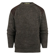 Highland Club Wollen Swaledale Trui Dark Grey Welsh Donker Leer