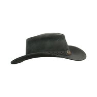 Walker en Hawkes Leather Outback Antique Explorer Hat Black