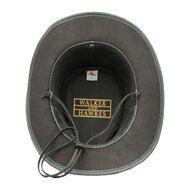 Walker en Hawkes Leather Outback Antique Explorer Hat Black