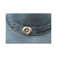 Walker en Hawkes Leather Outback Antique Explorer Hat Black