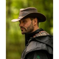 Walker en Hawkes Leather Outback Antique Explorer Hat Light Brown