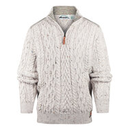 Aran Crafts Wollen trui Curracloe Oatmeal Nep