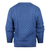 Aran Crafts (Unisex) Merinowollen Kabeltrui Kildare Denim