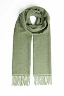 Foxford Lamswollen Sjaal Green Herringbone