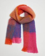 Foxford Mohair Grote Sjaal Flame Pink