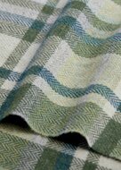 Foxford Lamswollen Sjaal Green Turquoise Cream Tartan