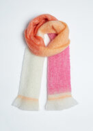 Foxford Mohair Grote Sjaal Pink Orange