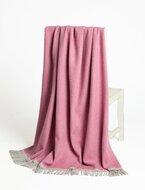 Foxford Lamswollen Cashmere Deken Pink