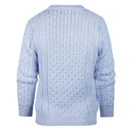 Aran Crafts (Unisex) Merinowollen Kabeltrui Kildare Ice Blue