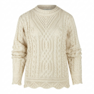Aran Crafts Wollen trui Streedagh Natural