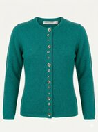 MerinoMink wollen vest Shell Cardigan - Glacier