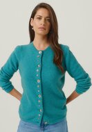 MerinoMink wollen vest Shell Cardigan - Glacier