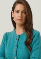 MerinoMink wollen vest Shell Cardigan - Glacier