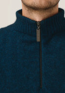 MerinoMink wollen trui Whittaker Half Zip - Peacock Slate