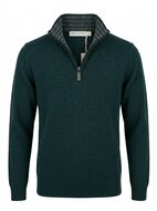 MerinoMink wollen trui Whittaker Half Zip - Peacock Slate