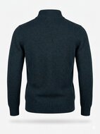 MerinoMink wollen trui Whittaker Half Zip - Peacock Slate