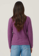 MerinoMink wollen vest Shell Cardigan - Lilac