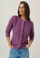 MerinoMink wollen vest Shell Cardigan - Lilac