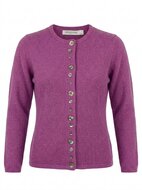 MerinoMink wollen vest Shell Cardigan - Lilac