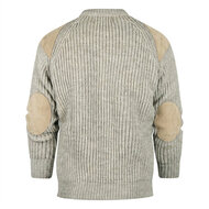 Highland Club Wollen Swaledale Trui Light Grey Welsh Licht Leer