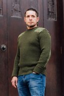Wollen Leger Trui York Olive