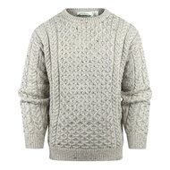 Aran Crafts (Uniseks) Merinowollen Kabeltrui Kildare Oatmeal Nep