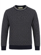 Wollen (Uniseks) trui Dover Navy Ecru