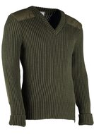 Wollen Leger Trui York V-Hals Olive